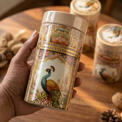 Printed Tin Container | Printed Tin Air Tight Container 5.9inch chennai omr